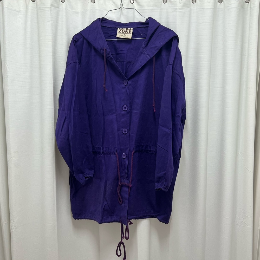 Purple Women’s Jacket Cinch Waist Drawstring